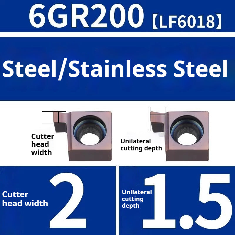 1008-CNC Bore Deep Grooving Inserts Small Hole Grooving Comma Inserts Insert Bar MB-05GR/07GR/09GR Rounded Corner Shandong Denso Pricision Tools Co.,Ltd.